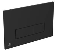 Ideal Standard Plaque de chasse d'eau Oleas – double chasse mécanique, facile d'utilisation, noir