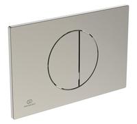 Ideal Standard Oleas Plaque de déclenchement pour réservoir de WC ProSys - 2 quantités de boutons mécaniques en plastique ABS - Silver Storm