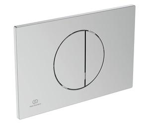 Ideal Standard Oleas Plaque de déclenchement pour réservoir de WC ProSys - 2 quantités de boutons mécaniques en plastique ABS - Chrome