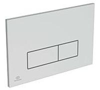 Ideal Standard Oleas - Plaque de commande pour WC avec pour chasses d'eau à 2 volumes chrome mat / chrome mat