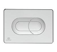 Ideal Standard Solea - Plaque de commande pour WC avec pour chasses d'eau à 2 volumes chrome / chrome