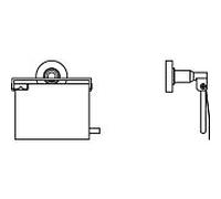 Ideal Standard Porte-rouleau papier toilette IOM A9127AA avec couvercle chromé