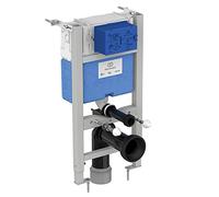 Ideal Standard ProSys R031267 Cadre de toilette pneumatique à suspendre au mur et réservoir de chasse d'eau 820 mm de hauteur, 150 mm de profondeur, fonctionnement avant ou supérieur, bleu/gris/blanc