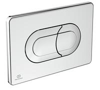 Ideal Standard Solea - Plaque de commande pour WC avec pour chasses d'eau à 2 volumes chrome / chrome