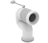 Ideal Standard Raccord universel pour WC, coude à 90°, rallonge de tuyau de chasse d'eau pour sortie verticale, longueur ajustable - surface neutre