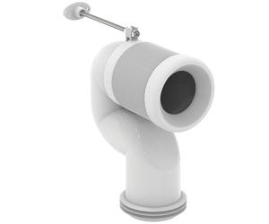 Ideal Standard Raccord universel pour WC, coude à 90°, rallonge de tuyau de chasse d'eau pour sortie verticale, longueur ajustable - surface neutre