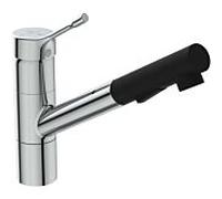 Ideal Standard Mitigeur cuisine CeraLook BC297AA, douchette extractible 2 jets, bec centré, chromé