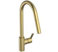 Ideal Standard Robinet de cuisine Gusto BD416A2 or brossé, avec bec haut et douchette extractible 2 fonctions