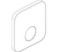 Ideal Standard rosace, f. Bras de douche UP, 165x165mm, F961113AA chromé