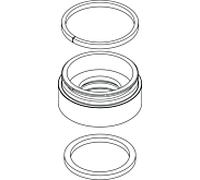 Ideal Standard rosace MELANGE 3L WT, complète, chromée A962054AA