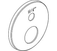 Ideal Standard rosace, ronde, avec symbole A962484AA Therm. Easybox, chrome