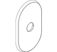 Ideal Standard Rosette thermostat central encastré MELANGE, A962073AA chrome