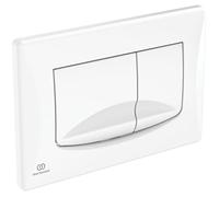 Ideal Standard - SOLEA M2, Plaque de commande mécanique WC, Plaque d'entraînement pour cassette de rinçage double vidange, Blanc