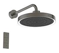 Ideal Standard Douche de pluie Solos A7890A5 3 fonctions, avec raccordement mural, avec anneau lumineux LED, gris magnétique