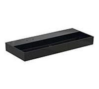 Ideal Standard Solos lavabo T5367V2 121,5x51,5x12,5cm, trou pour robinetterie 2000 , sans trop-plein, sol, noir brillant