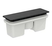Ideal Standard Spezial - garniture de vidange T4493V3 19,5x5cm, avec couvercle, noir mat