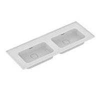 Ideal Standard Strada II double vasque T3636MA 1240 x 180 x 460 mm, sans trou pour robinetterie, blanc avec Ideal Plus