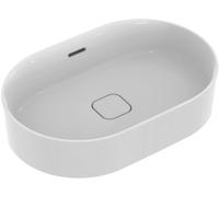 Ideal Standard Strada II lavabo à poser 600mm, ovale, sans trou pour robinet, avec trop-plein, T3604MA, Couleur: Blanc avec Idéal Plus