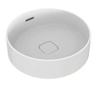 Ideal Standard Strada II Lavabo rond de 45 cm à poser au sol, sans trou pour le robinet, avec trou de trop-plein, blanc