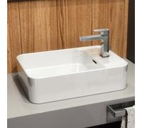 Ideal Standard Strada II lavabo à poser 500mm, 1 trou pour robinetterie à gauche, avec trop-plein, T296401, Couleur: Blanc