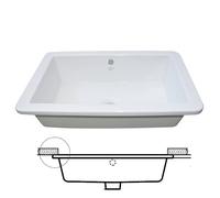 Ideal Standard Strada - Lavabo à encastrer par le dessous 590x435mm sans trous de robinetterie avec trop-plein blanc sans IdealPlus