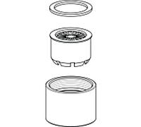 Ideal Standard Strahlregler M22X1, complet, B960911AA pour sortie de tube, chrome