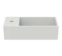 Ideal Standard Extra lave-mains T3733MA 45x25x15cm, banc de robinetterie à gauche, avec trop-plein, trou pour robinetterie 2000 , blanc Ideal Plus
