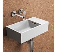 Ideal Standard supplémentaire T3922MA 45x25x15cm, banc de robinetterie à droite, avec trop-plein, sans trou pour robinetterie, blanc Ideal Plus