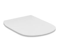 Ideal Standard - Tesi, Abattant de WC à sandwich fin à fermeture ralentie, Housse de toilette avec charnières en acier inoxydable, Blanc