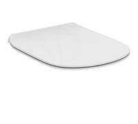 Ideal Standard Abattant WC Tesi – Duroplast, forme en D, dégagement rapide – Blanc (370x450x45 mm)