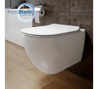 Ensemble cuvette WC suspendue Tési technologie AquaBlade® + abattant frein de chute Ideal Standard T354601
