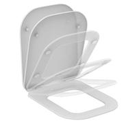 Ideal Standard siège WC K706501 fermeture amortie, charnières amovibles en acier inoxydable, blanc