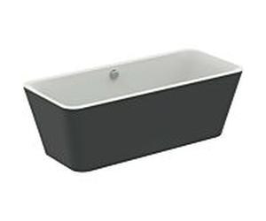 Ideal Standard Tonic II bain K8726V3 180 x 80 cm, blanc / noir mat, autoportant, avec remplissage
