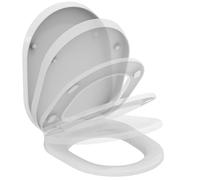 Ideal Standard Tonic recouvrant abattant WC, rond - Blanc (Alpin) | Abattant WC amovible avec mécanisme de fermeture en douceur (Softclose) et charnières robustes en acier inoxydable, K706101