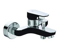 Ideal Standard Tyria Mitigeur Bain-Douche Mural avec Plage de dépose Noir/Chrome Economie d’eau Certifié NF BC157HS