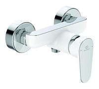 Ideal Standard Tyria Mitigeur Douche Mural Blanc Certifié NF avec Plage de dépose Economie d’eau BC156HO