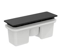 Ideal Standard Ultra Flat New Ensemble Bonde et Cache Bonde Rectangulaire pour Receveur de Douche Finition Noir mat T4493V3