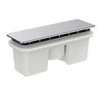 Ideal Standard - Ultra Flat New Ensemble Bonde et Cache Bonde Rectangulaire pour Receveur de Douche Sortie Orientable Finition Chrome