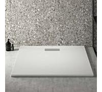 Ideal Standard Ultra Flat Nouveau receveur de douche rectangulaire T4482V1 garniture de vidange avec couvercle, 100 x 90 x 2,5 cm, blanc soie