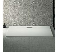 Ideal Standard Ultra Flat Nouveau receveur de douche rectangulaire T4485V1 garniture de vidange avec couvercle, 160 x 90 x 2,5 cm, blanc soie