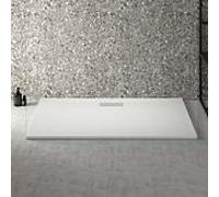 Ideal Standard Ultra Flat Nouveau receveur de douche rectangulaire T4470V1 garniture de vidange avec couvercle, 140 x 80 x 25 cm, blanc soie