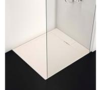 Ideal Standard -Ultraflat S I.Life Receveur de Douche Ultraplat 3 cm d'Épaisseur, Résine, Rectangulaire, 100 x 90 cm, Finition Pierre Texturée, Naturellement Anti-Dérapant, Sable, T5231FT