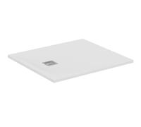 Ideal Standard - Ultra Flat S+, Receveur de douche rectangulaire ultra-mince en résine effet pierre, 100x90cm, Ideal Solid, Échappement côté court, Blanc