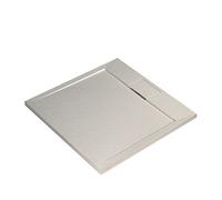 Ideal Standard -Ultraflat S I.Life Receveur de Douche Ultraplat 3 cm d'Épaisseur, Résine, Carré, 100 x 100 cm, Finition Pierre Texturée, Naturellement Anti-Dérapant, Sable, T5234FT