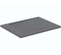 Ideal Standard -Ultraflat S I.Life Receveur de Douche Ultraplat 3 cm d'Épaisseur, Résine, Rectangulaire 90 x 70 cm, Finition Pierre Texturée, Naturellement Anti-Dérapant, Gris, T5237FS