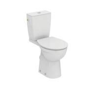 Ideal Standard - Ulysse+ WC à poser PMR avec bride et kit de fixation au sol + abattant thermodur et charnières inox, blanc (P014901)