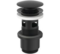 Ideal Standard Vanne Push-Open, avec tige fendue, avec trop-plein, E1482XG, Couleur: Silk Black