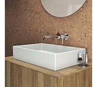 Ideal Standard Vasque à Ideal Standard supplémentaire T374001 carré, 60x40x15 cm, sans trou pour robinetterie / trop-plein, blanc