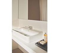 Ideal Standard Vasque Conca T382901 avec trou pour robinet, sans trop-plein, sol, 800 x 450 x 145 mm, blanc