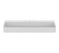 Ideal Standard Conca T3843MA avec 3 trous pour robinetterie, sans trop-plein, sol, 1200 x 450 x 145 mm, blanc Ideal Plus